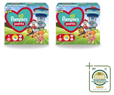Productafbeelding van 2 x Pampers Baby-Dry Broekjes, Paw Patrol, maat 4 (9-15 kg) - Voorraadverpakking - 2 stuks