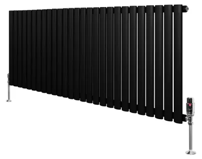 Productafbeelding van Radiator met thermostaaf en chromen ventiel – 600mm x 1620mm – Zwart