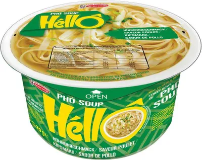 Produktbild von Hello Pho Suppe Reisnudeln mit Hühnergeschmack 70g