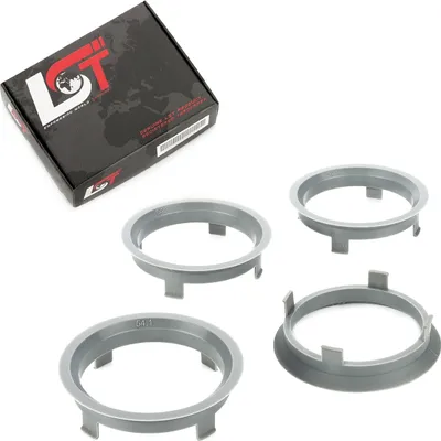 Produktbild von 4x Zentrierringe Grau Alufelgen Ø 54,1 - Ø 60,1 mm für KIA HYUNDAI DAEWOO