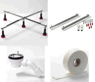 Produktbild von brausewannenfuß + Ablaufgarnitur 500 x 15 x 1, A0415991
