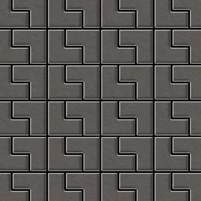 Immagine prodotto di Mosaico di titanio metallizzato ALLOY Kink-Ti-SB grigio spazzolato 0,93 m2