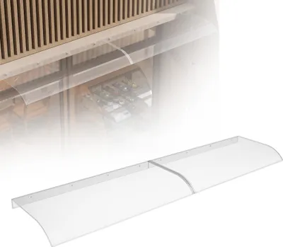 Obrázok produktu pre LZQ baldachýn na vchodové dvere 50x160cm Transparentný oblúkový baldachýn z PET Ochrana pred slnkom a dažďom na balkón, okno, vchod