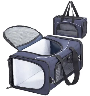 Produktbild von Transporttasche Katze & Hund Flugzeug M Blau
