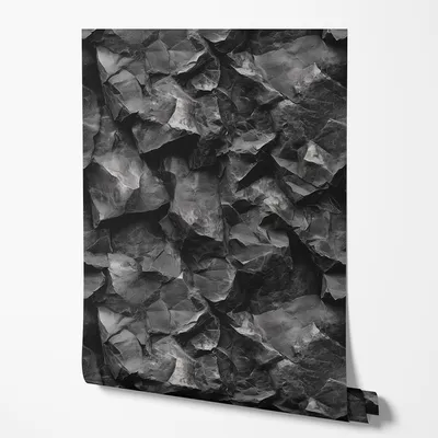 Produktbild von Vliestapete Steinoptik Schwarz Grau 3D Felswand Modern Tapete Wohnzimmer Schlafzimmer Flur Küche Industrial Design Robust Abwaschbar UV-beständige Tapete 10m x 0.5m