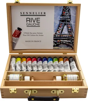Produktbild von Sennelier Rive Gauche Ölfarben im Holzkasten 12 Tuben x 40ml - N130327.00