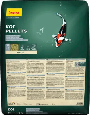 Productafbeelding van Sera Koi Pellets Basic, voer voor vijverkoi, 40 liter, 5 kg