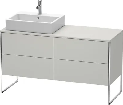 Produktbild von Waschtischunterbau XSQUARE 778x1400x548mm Be links betongrau matt betongrau matt
