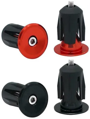 Image de Lot de 2 embouts pour vélo de course et VTT, rouge et noir