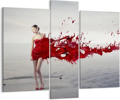 Produktbild von Bild auf Leinwand - Leinwandbild - Weiblich modell posieren nackt - 95x80cm - Wand Bild - Wanddeko - Leinwanddruck - Bilder - Kunstdruck - Wanddekoration - Leinwand bilder - Wandkunst - CB95x80-2633