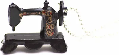 Produktbild von Nähmaschine Kette Halskette Miniblings 80cm Frisörin Nähen Schneiderin schwz