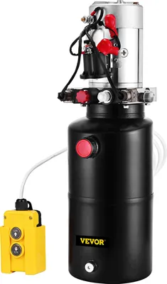 Obrázok produktu pre VEVOR 8 QT dvojčinný hydraulický agregát 12 V hydraulické čerpadlo dvojčinné zariadenie pre nožnicové výťahy sklápacie vozidlá obytné automobily prepravníky automobilov