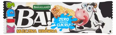 Zdjęcie produktu dla Bakalland Ba! Kids Baton Zbożowy Mleczna Krówka 25 G