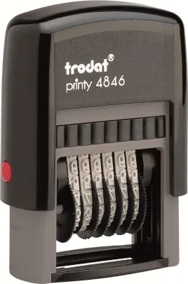 Produktbild von trodat Ziffernstempel Printy schw+Kissen schw 4846