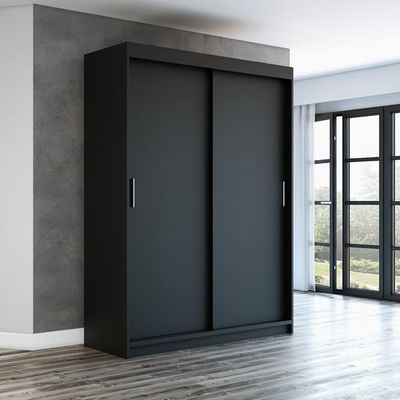 Schwebetürenschrank, 2-türig Schrank! Moderne Garderobe für Kleidung. Verschiedene Farben (Weiß, Schwarz, Somona) Kleiderschrank PAX  160 cm