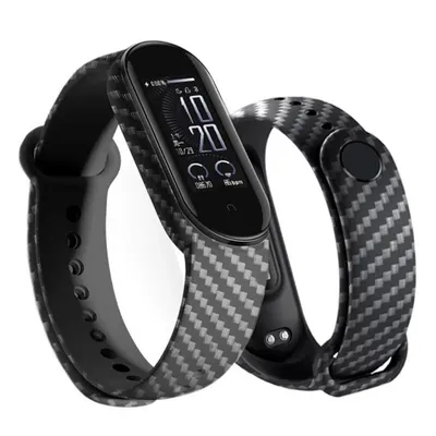 Zdjęcie produktu dla Silikonowa opaska na nadgarstek Xiaomi Mi Band 7 Zamienna silikonowa opaska na nadgarstek Carbon Black