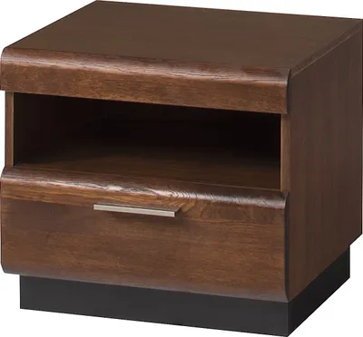 Produktbild von Furniture24 Nachttisch Porti 79 mit 1 Schublade Eiche Massivholz Naturfurnier Eiche Antik