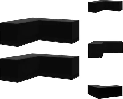 Produktbild von vidaXL Gartenmöbel-Abdeckungen 2 Stk. L-Form 12 Ösen 250x250x90 cm -  Gartenmöbel-Schutzhüllen