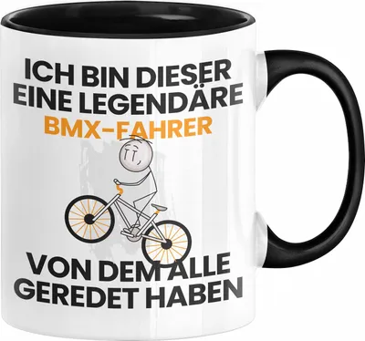 Produktbild von BMX-Fahrer Geschenk Tasse Lustige Geschenkidee Geburtstag für BMX-Fahrer Ich Bin Dieser Legendäre BMX-Fahrer Von Dem Alle Geredet Haben Kaffee-Becher (Schwarz)