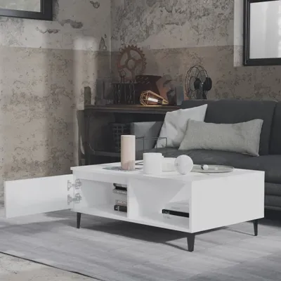 Produktbild von "Winterschlussverkauf "Couchtisch - CLORIS - Wohnzimmertisch - Robust und langlebig - Weiß 90x60x35 cm Holzwerkstoff - DEMöbel7108214