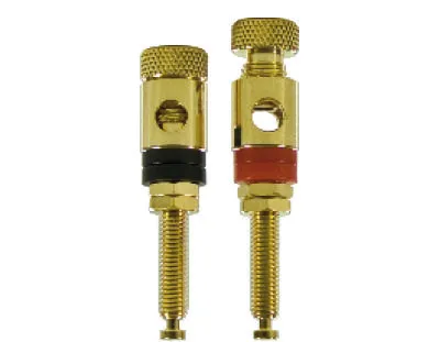 Produktbild von Lautsprecher-Einbauterminals, vergoldet, 5 mm², 2er Pack