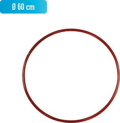 Produktbild von Grevinga® Gymnastikreifen aus Kunststoff (60cm, Rot)