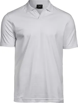 Produktbild von Tee Jays 1404 | Luxury Stretch V-Neck Poloshirt für Herren - Farbe: White - Größe: L
