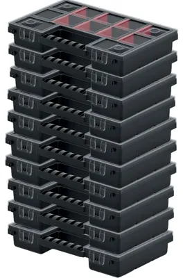 Produktbild von 10er Set Kistenberg Sortimentskasten Nors Organizer Sortierbox Kleinteilemagazin