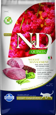 Obrázok produktu pre Farmina Pet Food N&D Quinoa, Dospelý, Jahňacie, 5 kg, Bez obilnín, Bez dochucovadiel, Obsahuje antioxidanty