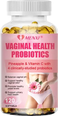 Image de Probiotiques vaginaux pour femmes, équilibre du pH avec prébiotiques Lactobacillus, 120 capsules