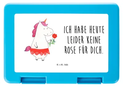 Produktbild von Mr. & Mrs. Panda Brotzeitbox Einhorn Dame - Weiß - Geschenk, Freundin, Unicorn, Vorratsdose, Einhörner, Vesperbox, Bachelor, Bentobox, Picknickbox, Frau, Lady, Lunchbox