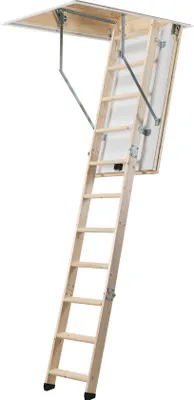 Produktbild von Dolle Bodentreppe extra 3-teilig bis 285cm Raumhöhe mit U-Wert 0,9 Deckenöffnung 130x60cm