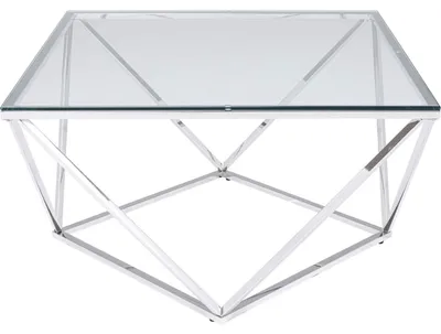 Produktbild von Kare Design Couchtisch Cristallo, Silber, 45x80x80cm