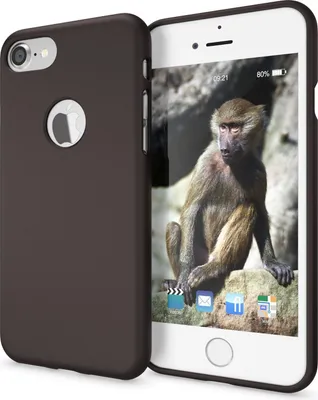 Produktbild von Apple iPhone 7 Handy Hülle von NALIA, Slim Silikon Neon Case Dünnes Phone Cover Schwarz