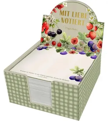 Image de Zettelkästchen – Des notes écrites avec amour ! : Cottage Garden - Marjolein Bastin : Boîte à notes décorative contenant 300 citations, un porte-stylos et des détails en feuille d'or
