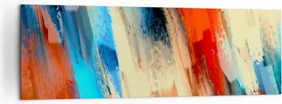 Produktbild von Bild auf Leinwand - Leinwandbild - Abstraktion modern - 160x50cm - Wand Bild - Wanddeko - Leinwanddruck - Bilder - Kunstdruck - Wanddekoration - Leinwand bilder - Wandkunst - AB160x50-4087