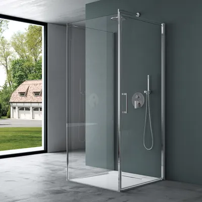 Produktbild von Mai & Mai Duschkabine Duschabtrennung BTH: 70x100x195cm in U-Form ESG-Sicherheitsglas Klarglas mit Nano-Beschichtung Ravenna36UK