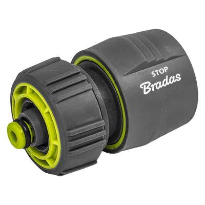 Image de Raccord de tuyau Reparator Raccord de tuyau à robinet 1/2" 3/4" 1" Bradas 10. Raccord de tuyau 1/2" avec arrêt