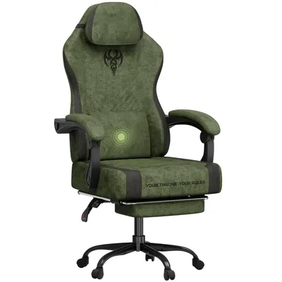 Produktbild von Verdego Gaming Stuhl, Grün, Bürostuhl Ergonomisch, PC Stuhl, Verstellbarer Rückenlehne 90°–135°, Kopfstütze, Gaming-Stühle, Schreibtischstuhl
