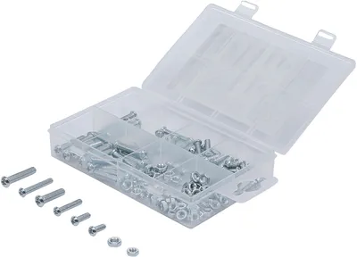 Image de KRAFTMANN 8134 Assortiment d'écrous et de vis, M4 + M5 métrique, 125 pcs.