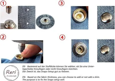 Produktbild von Famanu Druckknöpfe mit Zange - Ø 15 mm, Silber, Metall