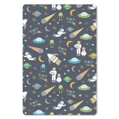 Produktbild von MuchoWow® Mauspad Mousepad Astronaut - Ufo - Regenbogen - Muster 40x60 cm - Mousepads - Maus Mat - Pad - Mausunterlage - Schreibtisch Accesoire