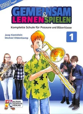 Produktbild von Lehrbuch für Bläserklasse und Instrumentalunterricht, Serie Gemeinsam lernen + spielen 1, von Jaap Kastelein