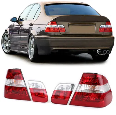 Rückleuchten SET in Rot Klar Facelift Optik für BMW 3er E46 Limousine 98-01