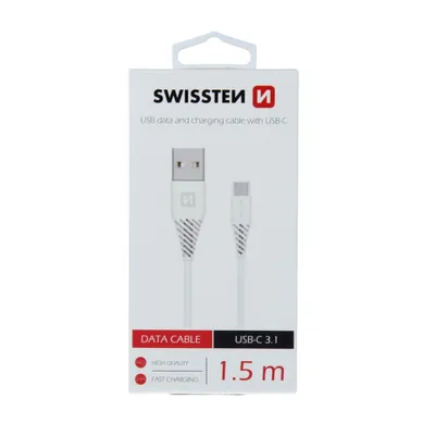 Obrázok produktu pre Univerzálny dátový a nabíjací kábel Swissten Basic Quick Charge USB-C 1,5 m
