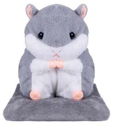 Produktbild von HowHomely Kuscheltier Kuscheldecke Teddybär mit Decke 160 x 110 cm grau Hamster Plüschtier