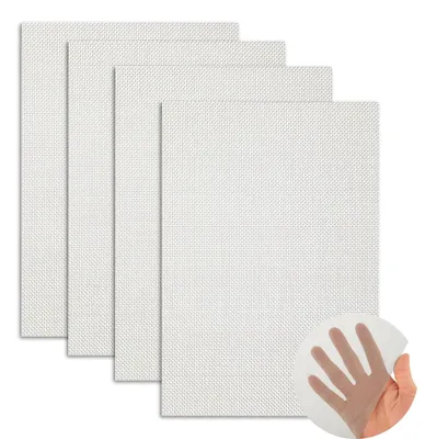 4er Set Edelstahl-Drahtgitter 210x300 mm, 1 mm Maschenweite