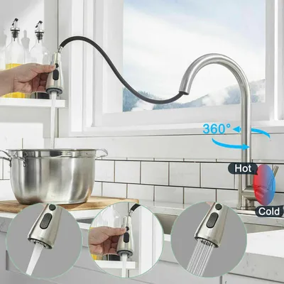 Produktbild von Waschtischarmatur Wasserhahn Bad Schwarz,Waschtischarmatur Waschbecken-Küchenarmatur