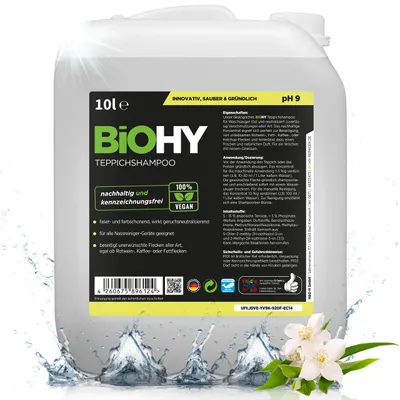 Produktbild von BiOHY Teppichshampoo Teppichreiniger Polster, Teppichreiniger Konzentrat, 10 l