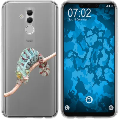 Produktbild von PhoneNatic Case kompatibel mit Huawei Mate 20 Lite Silikon-Hülle Vektor Tiere Camelion M7